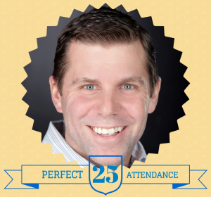 Shawn Collins Scores Perfect Attendance
