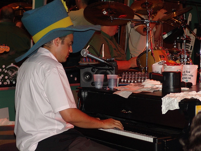 Brian Littleton playing piano during ShareASale's Party at Howl at the Moon - Affiliate Summit East 2006